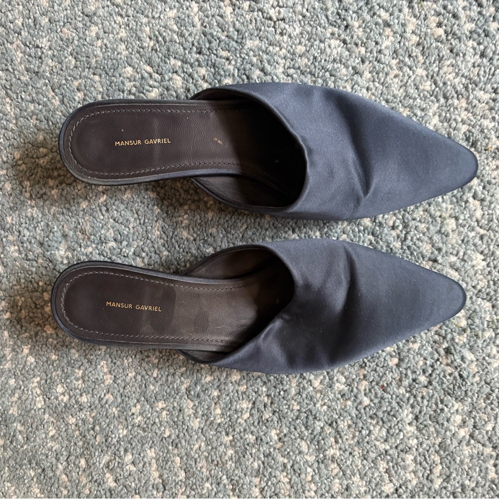 Mansur Gavriel Women's Blue Mules